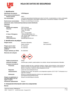 hoja de datos de seguridad