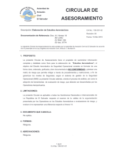 circular de asesoramiento - autoridad de aviacion civil
