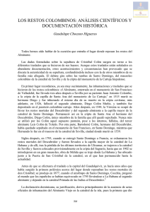Los restos colombinos: análisis científicos y documentación histórica