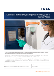 Soluciones de destilación Kjeldahl para alimentos y piensos Kjeltec