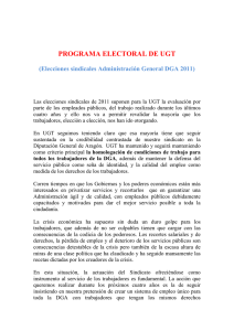 PROGRAMA ELECTORAL DE UGT (Elecciones sindicales