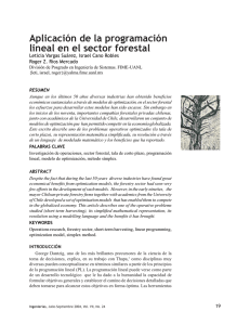 Aplicación de la programación lineal en el sector forestal