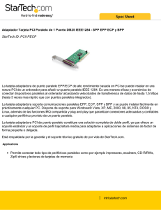 Adaptador Tarjeta PCI Paralelo de 1 Puerto DB25 IEEE1284