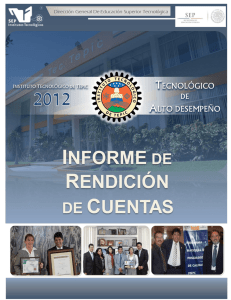 Informe de Rendición de Cuentas 2012.