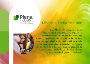 La Misión de Plena inclusion - Plena inclusión Castilla y León