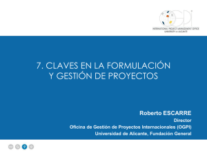 7. claves en la formulación y gestión de proyectos