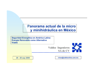 Panorama actual de la micro y minihidráulica en México