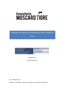 Programa de Vigilancia del Mosquito Tigre en Mallorca