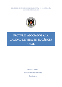 factores asociados a la calidad de vida en el cáncer oral