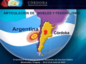 Articulación de niveles y federalismo
