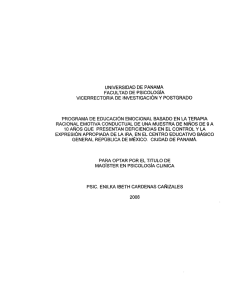 universidad de panama facultad de psicologia vicerrectoria de