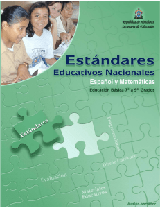 Estándares educativos nacionales Español y Matemáticas 7