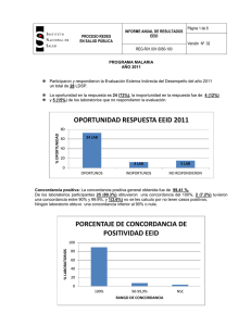 Informe anual de resultados EEID MALARIA 2011
