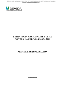 estrategia nacional de lucha contra las drogas 2007 – 2011