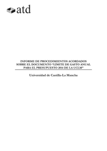 Límite de gasto anual 2014 - Universidad de Castilla