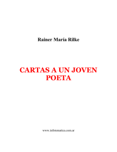 RILKE, Rainer María. Cartas a un joven poeta