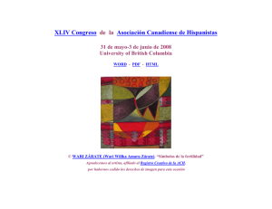 XLIV Congreso de la Asociacin Canadiense de Hispanistas