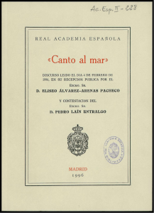 Canto al mar - Real Academia Española