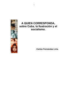 Una carta sobre Cuba, la Ilustracin y el socialismo