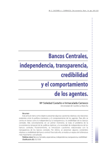 Bancos Centrales, independencia, transparencia