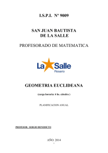 Geometría Euclideana. - Instituto La Salle Rosario