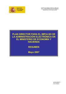 PLAN DIRECTOR PARA EL IMPULSO DE LA ADMINISTRACIÓN