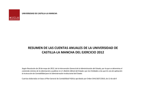 Cuentas anuales 2012 - Universidad de Castilla