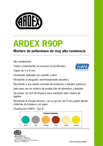 ARDEX R90P Mortero de poliuretano de muy alta resistencia