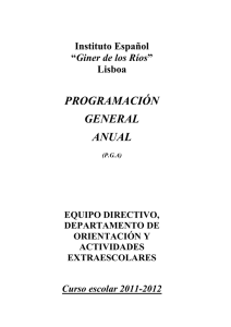programación general anual - Ministerio de Educación, Cultura y