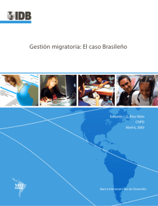 El Manejo de la Migración: El Caso Brasileño