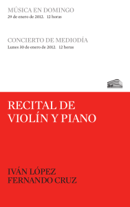 RECITAL DE VIOLÍN Y PIANO