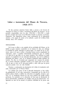 Labor e incremento del Museo de Navarra, 1968-194