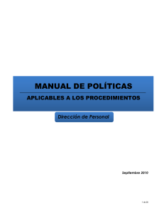 manual de políticas - Instituto Nacional de Bellas Artes