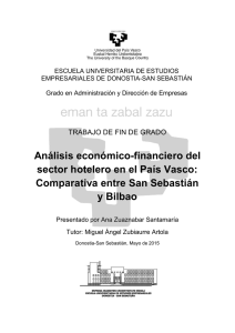 Análisis económico-financiero del sector hotelero en el País Vasco