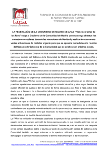 La FAPA exige al Gobierno de la Comunidad de Madrid la apertura