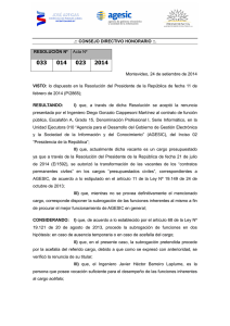 Descargar Resolución Nº 033/014 - Acta Nº 023/2014