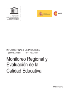Monitoreo Regional y Evaluación de la Calidad Educativa