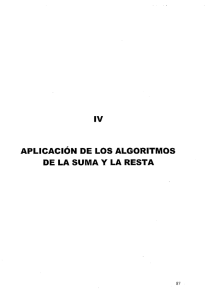 iv aplicación de los algoritmos de la suma y la resta