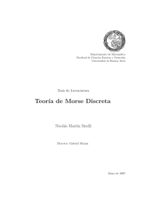 Teoria de Morse Discreta - Departamento de Matematica