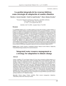 La gestión integrada de los recursos hídricos como estrategia de