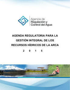 Agenda Regulatoria ARCA 2015 - Agencia de Regulación y Control