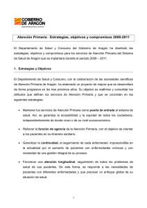 Atención Primaria · Estrategias, objetivos y compromisos 2008-2011