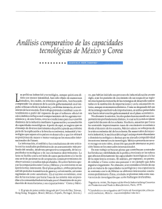 Análisis comparativo de las capacidades tecnológicas de México y