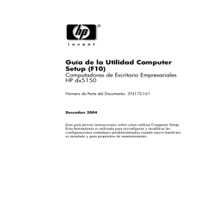Guía de la Utilidad Computer Setup (F10)