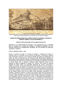 diario de operaciones de cabrera, morella 1838