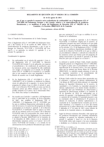 Reglamento de Ejecución (UE) no 820/2011 de la Comisión