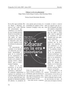 Educar en la era planetaria, de Edgar Morin, Emilio Roger Ciurana y