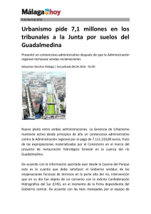 Urbanismo pide 7,1 millones en los tribunales a la Junta por suelos