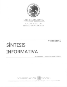 síntesis - H. Congreso del Estado de Veracruz