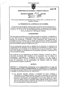 Decreto 4910 de 2011 - Ministerio de Comercio, Industria y Turismo